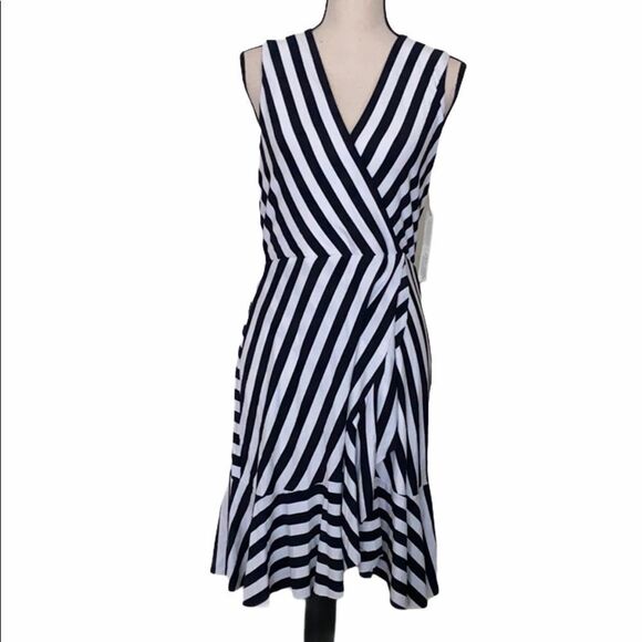 NWT Anthropologie Bailey/44 Wrap Striped Dress M - Picture 1 of 12